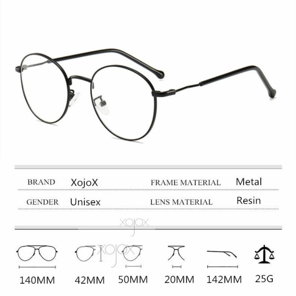 Læsebriller i Klassisk Design (Unisex) Svart/Guld -1.5