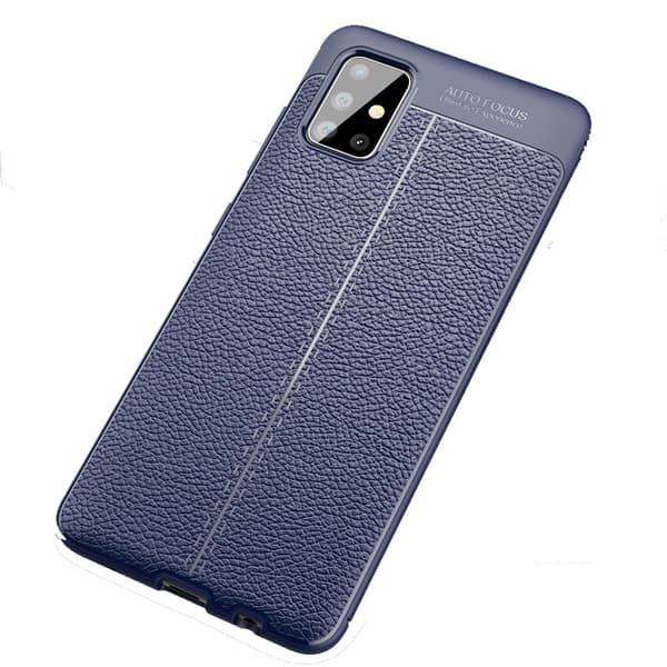 Samsung Galaxy A51 - Stöttåligt Skal Mörkblå Mörkblå