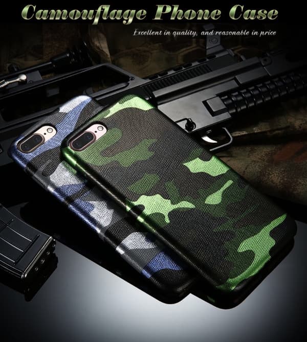 Stilsäkert Militärmönstrat skal till iPhone 7 PLUS från NKOBEE Blå Blå