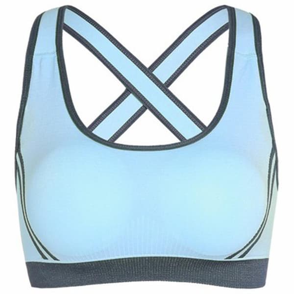 Elegant Slittålig Vadderad Sport BH (HÖG KVALITET) Vit Medium