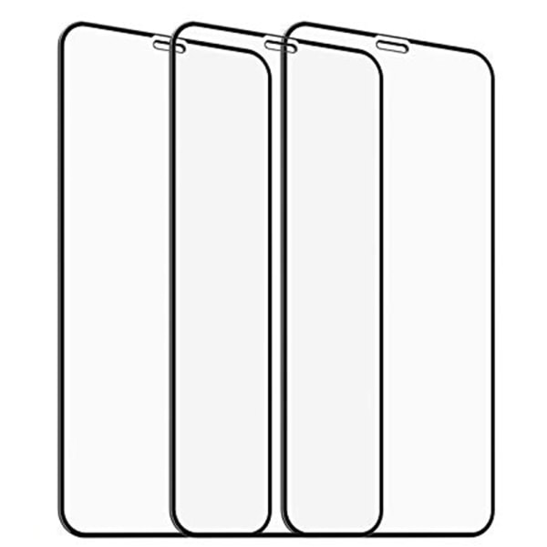 3-PACK HuTech Skärmskydd med Aluminiumram för iPhone XS Max Silver