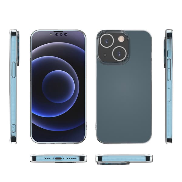 Iskunvaimentava Silikoni Kuori - iPhone 13 Mini Genomskinlig