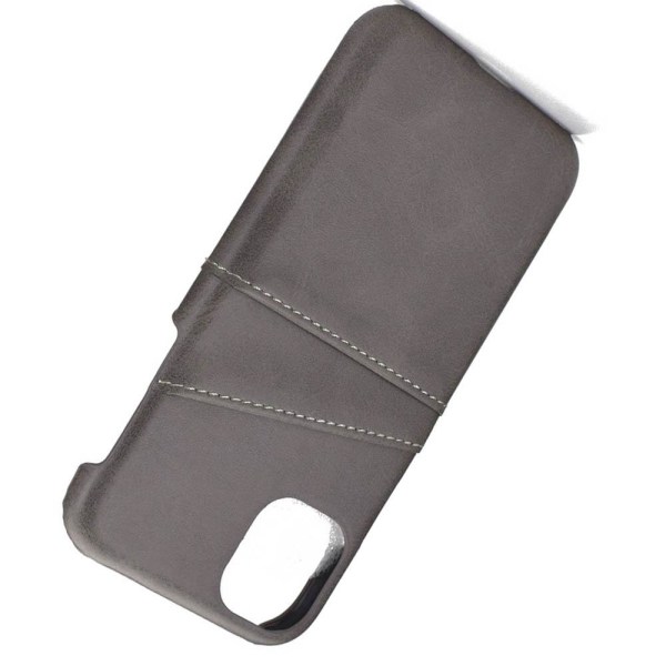 Stilfuldt glat cover med kortrum - iPhone 12 Ljusbrun