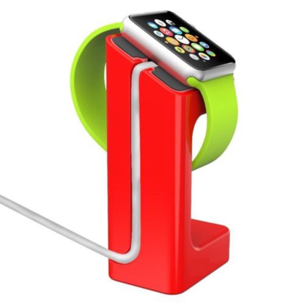 Praktisk stativ til Apple Watch Röd