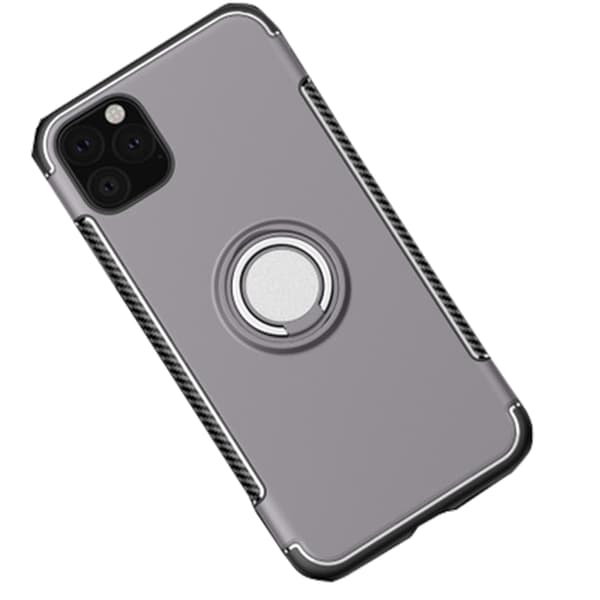 iPhone 11 Pro Max - Genomtänkt Skyddsskal med Ringhållare Röd