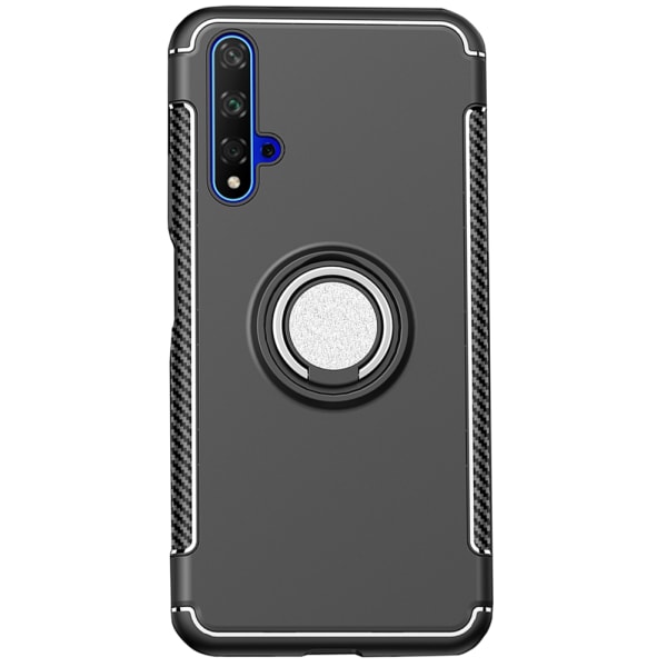 Huawei Nova 5T - Cover med ringholder Silver