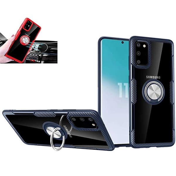 Samsung Galaxy S20 - Professionellt Leman Skal med Ringhållare Röd