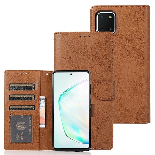 Praktiskt Plånboksfodral (Leman) - Samsung Galaxy A22 5G Marinblå