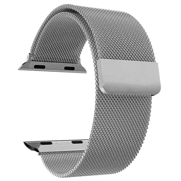 Glatt lenke i rustfritt stål for Apple Watch 42mm Silver
