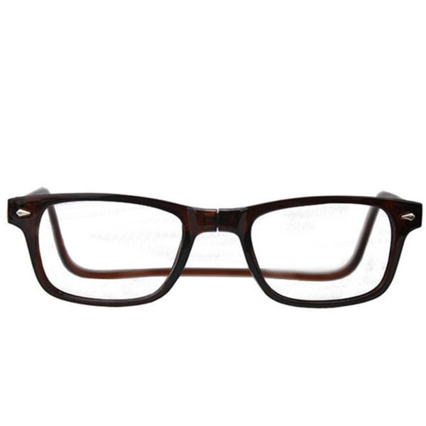Praktiske læsebriller (power op til 4.0) MAGNET Brun 4