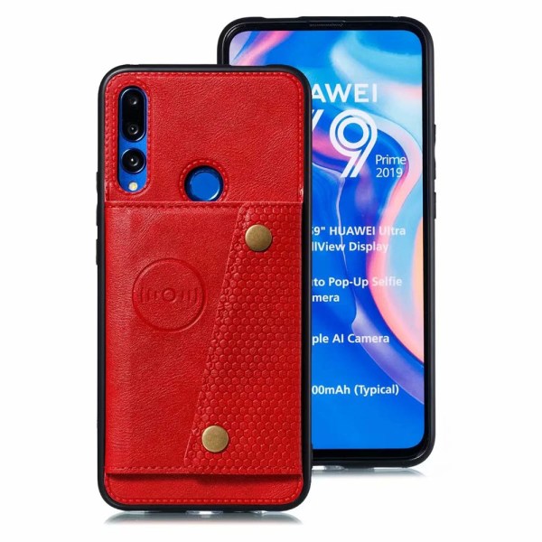 Huawei P Smart Z - Huomaavainen kansi korttilokerolla Röd