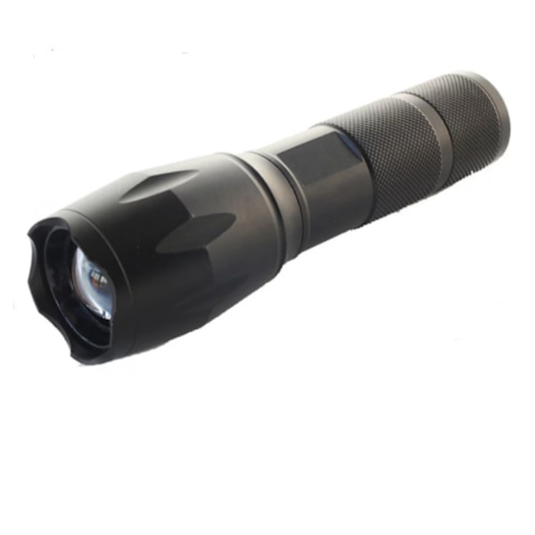 Praktiskt Hållbar T6 Zoom LED Ficklampa Svart