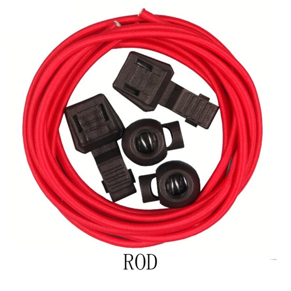 Praktiske elastiske snørebånd med snøre (flere farver) Röd