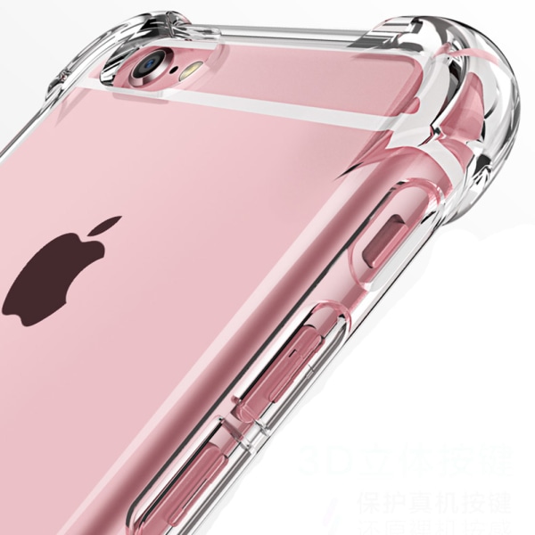 iPhone 6/6S Plus - Floveme-kuori (paksut reunat) Transparent/Genomskinlig