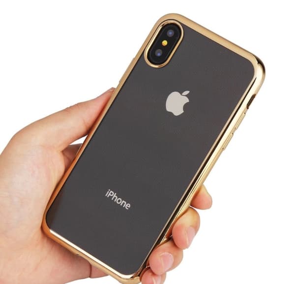 iPhone X - Exklusivt Stilsäkert Silikonskal Från HUTECH Roséguld