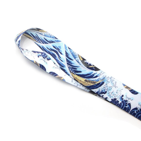 Vågor Kanagawa Nyckelband Blå
