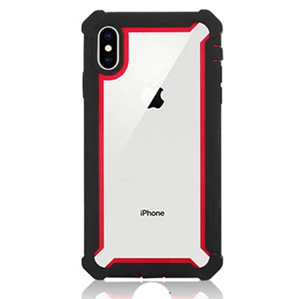 Kraftfullt Skyddande Fodral - iPhone X/XS Svart/Röd