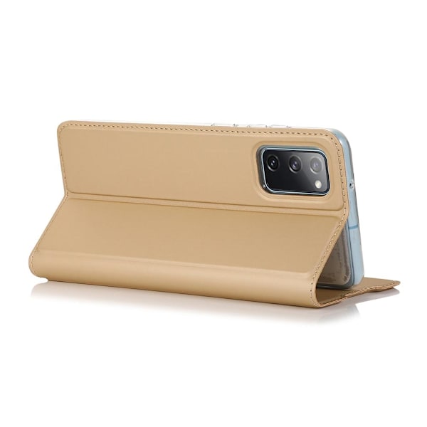 Elegant Smidigt Plånboksfodral - Samsung Galaxy S20 FE Guld