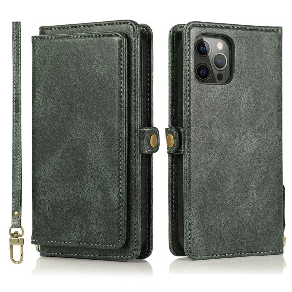 Stilig lommebokdeksel - iPhone 13 Pro Max Mörkgrön