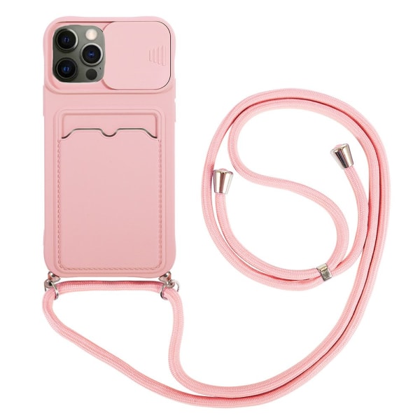 Stilsäkert Skal med Korthållare - iPhone 12 Pro Rosa