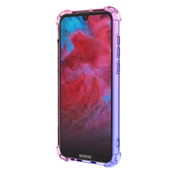 Huawei Y5 2019 - Stødabsorberende silikonecover Blå/Rosa