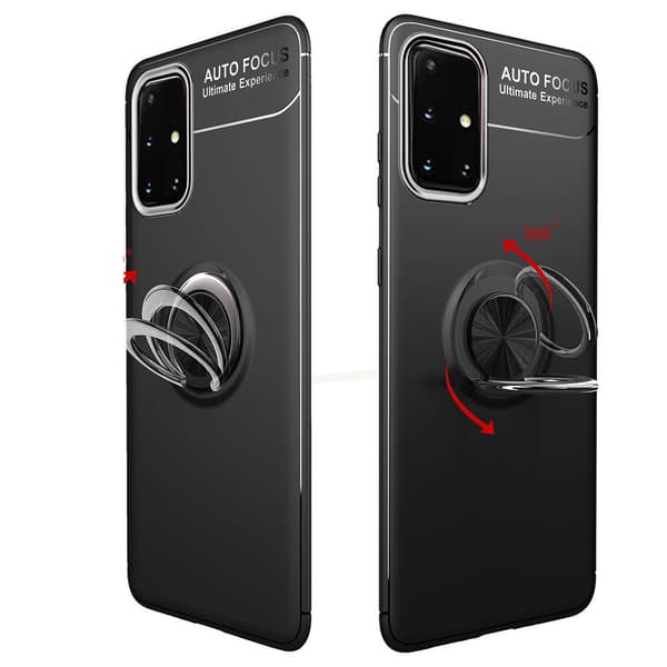 Glat cover med ringholder - Samsung Galaxy A51 Blå