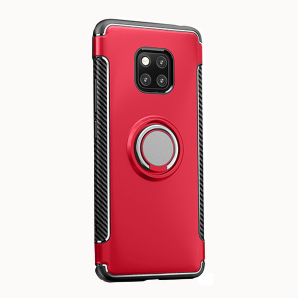 Elegant Skyddsskal med Ringhållare till Huawei Mate 20 Pro Röd