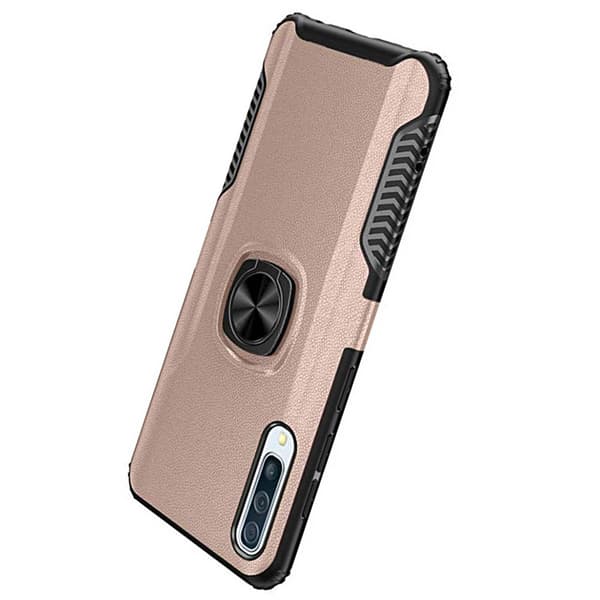 Samsung Galaxy A70 - Skal med Ringhållare Guld