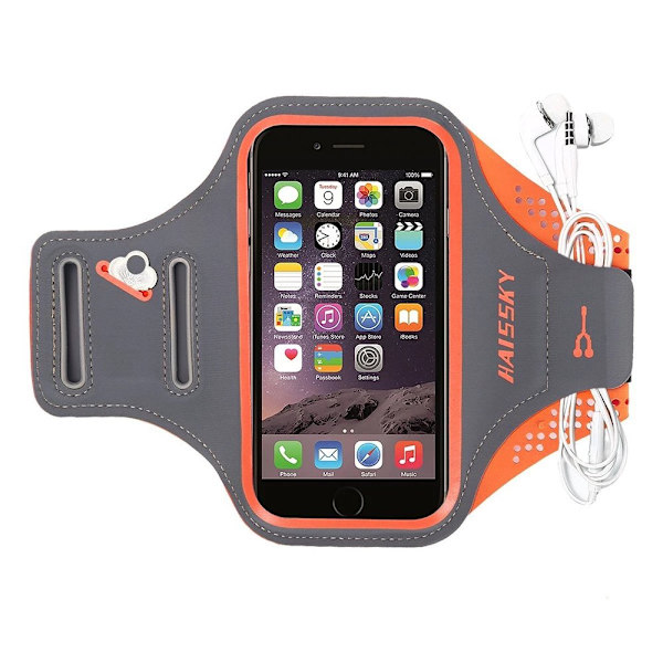 Haissky's Smidiga Mobilfodral Armbandsfodral Löparbälte Orange