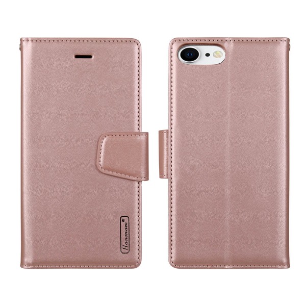 Elegant lommebokdeksel med dobbel funksjon - iPhone SE 2022 Roséguld