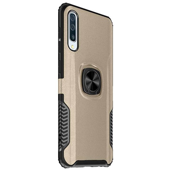 Samsung Galaxy A70 - Cover med ringholder Guld