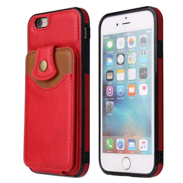Smidigt Skal med Kortfack - iPhone 7 Röd