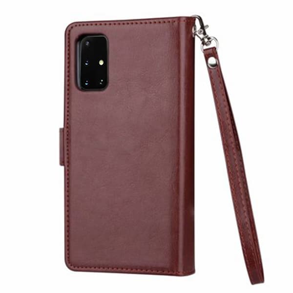 Samsung Galaxy A51 Plånboksfodral med Magnetfunktion, 9 Kortfack & Handledsrem Roséguld
