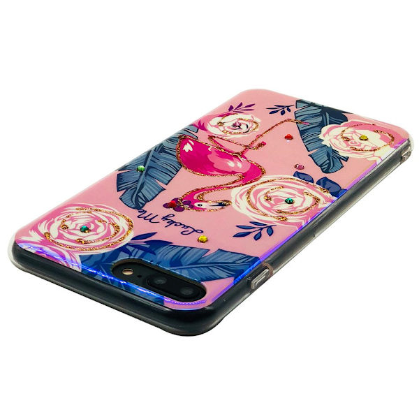 Skal i Retrodesign (Pretty Flamingo) till iPhone 8