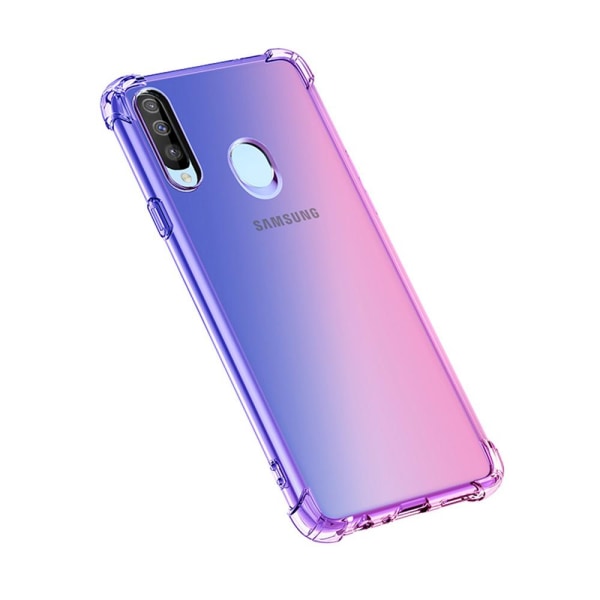 Skyddande Silikonskal - Samsung Galaxy A20S Blå/Rosa
