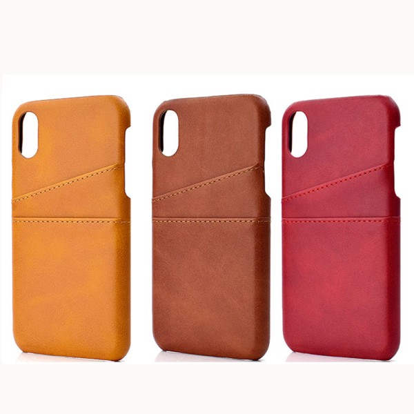 iPhone XS Max - (Vintage Shell) Cover med kortrum Brun
