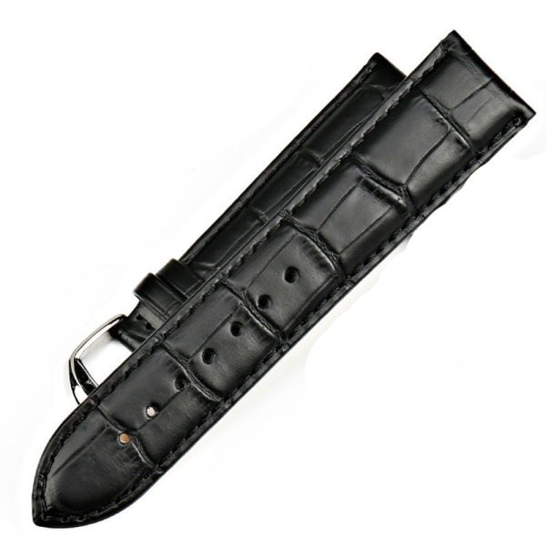 Stilsäkert Retro-Design-Design Klockarmband i PU-Läder Blå 12mm
