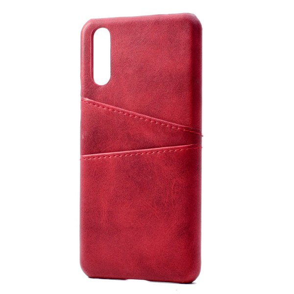 Stilfuldt cover med kortslot til Huawei P20 Röd