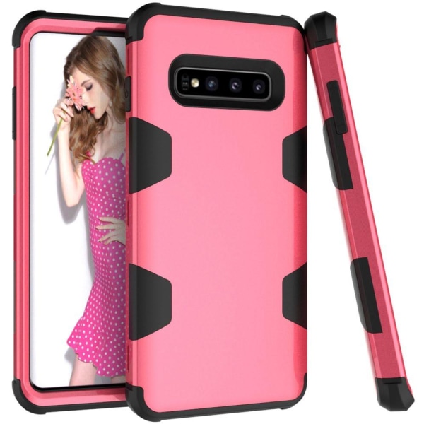 Samsung Galaxy S10E - Kraftfuldt stødabsorberende cover Roséguld/Grå