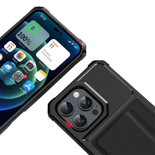 iPhone 14 Pro Max Plånboksfodral - Förvara Dina Kort med Stort Skydd
