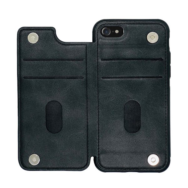 Elegant Praktiskt Skal med Kortplats (Hanman) - iPhone 7 Mörkblå