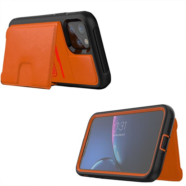 Stötdämpande Skal med Korthållare - iPhone 11 Pro Max Orange