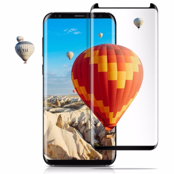 2-PACK Skærmbeskytter CASE-venlig og fuldlim Samsung Galaxy S9 Svart