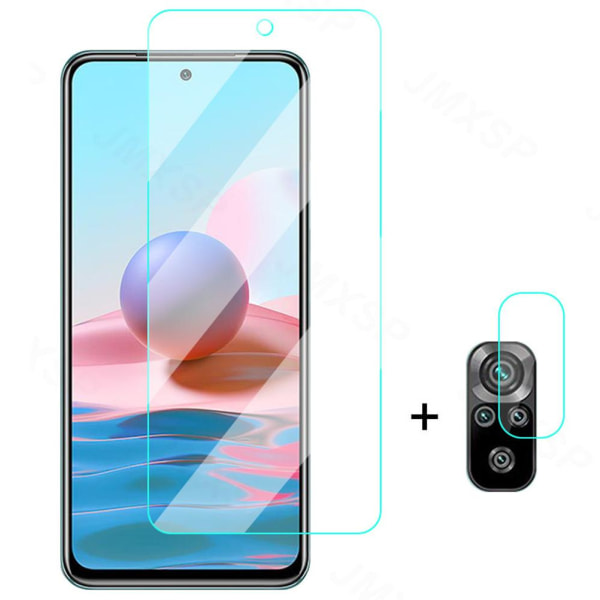 2-PACK Skärmskydd + Kameralinsskydd HD 0,3mm Redmi Note 10S Transparent/Genomskinlig