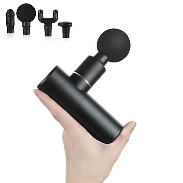 Mini Massage Gun / Massage Pistol (4 Huvuden) Muskelstimulans Grön