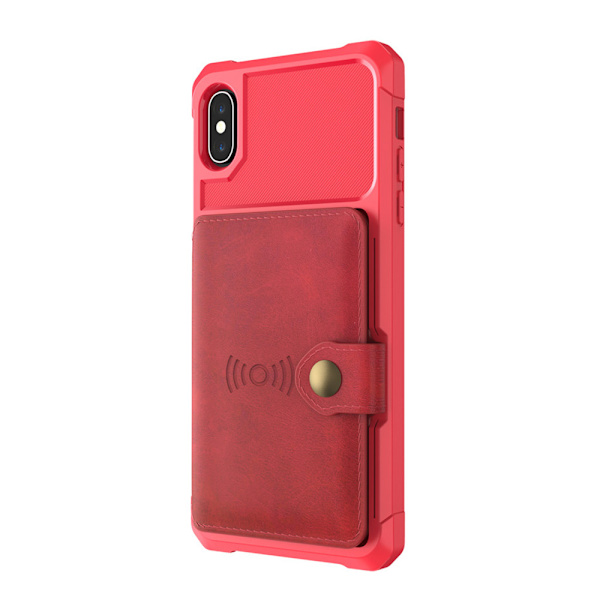 iPhone X/XS - Genomtänkt Skal med Kortfack Grön