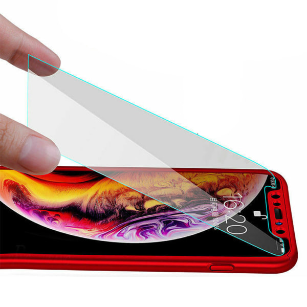 iPhone X/XS - Professionellt Stöttåligt Floveme Heltäckande Skal Röd
