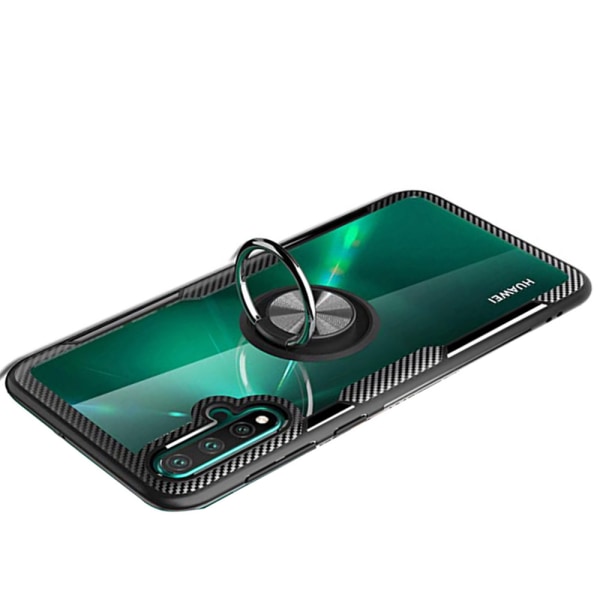 Huawei Nova 5T - Professionellt Skal med Ringhållare Blå