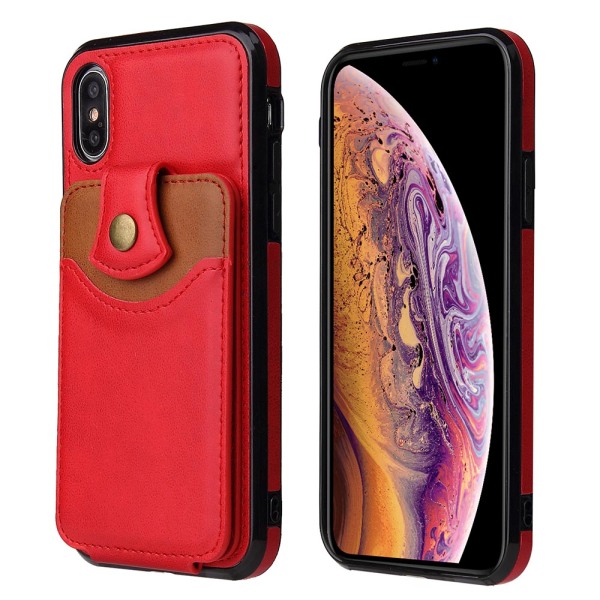 iPhone XR - Effektfullt Smidigt Skal med Korthållare Grå