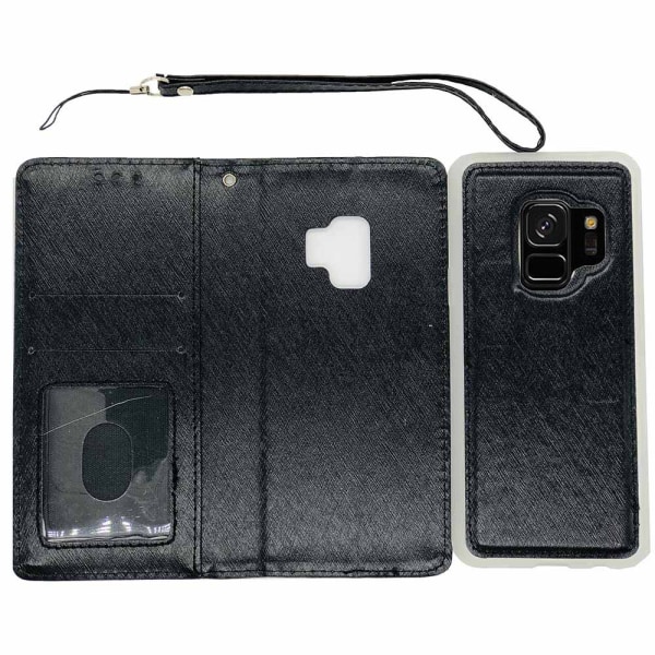 Samsung Galaxy S9 - FLOVEME Elegant Protective Wallet Case Svart